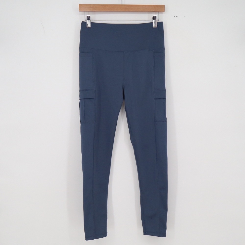 LEG3ND Leggings Womens M Cargo Blue High Rise Pockets Excellent